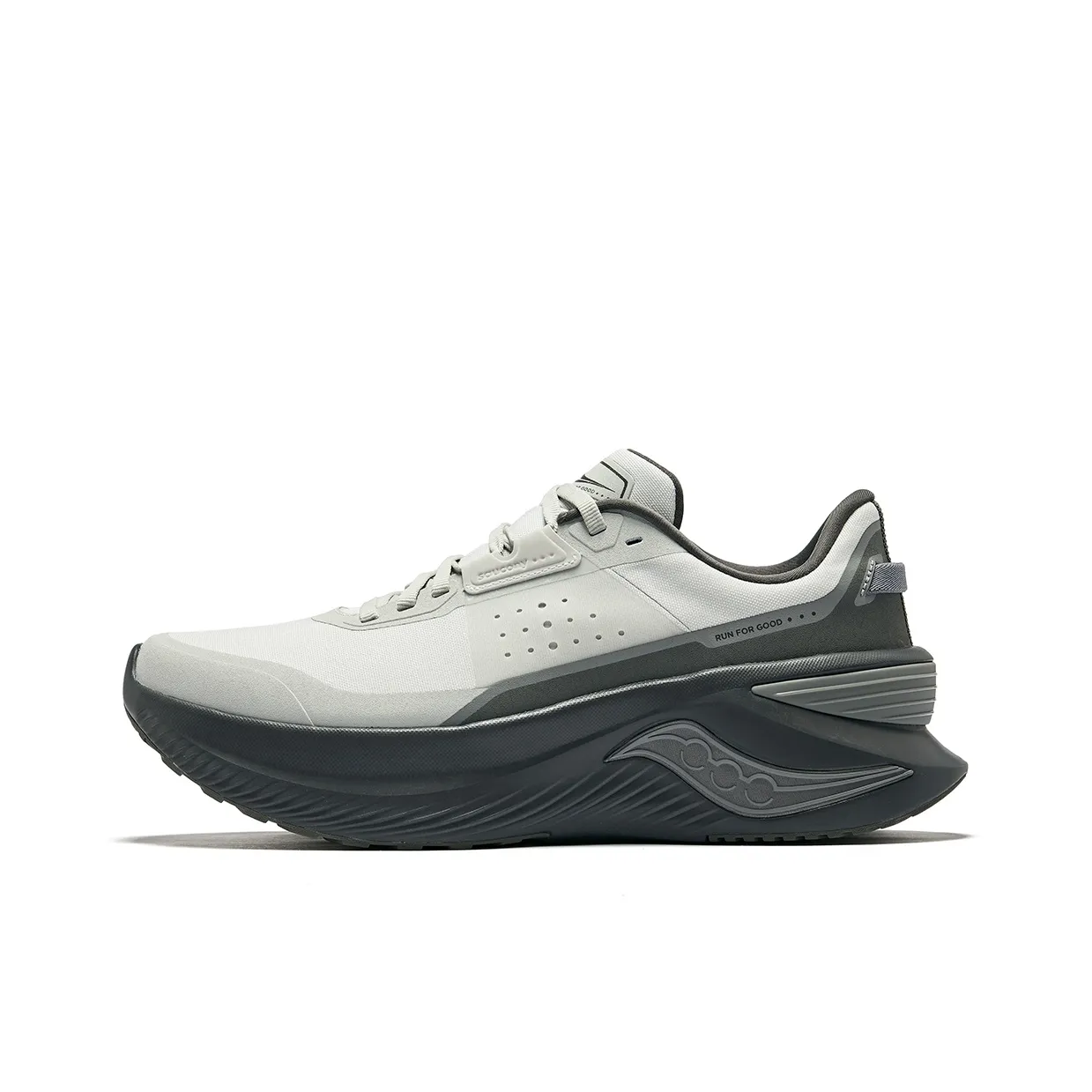 Saucony Shift Flow Lingxun Легкий Низкий Топ Спринт Городской Коммутирование Беговые кроссовки Мужской Бежево-синий