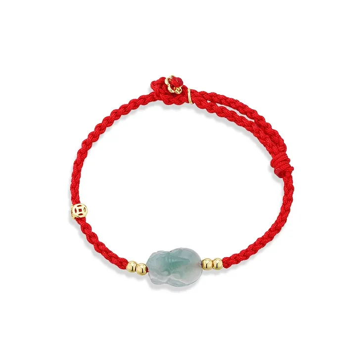 WANLIACC Ткань Красная Строка Маленький Браслет с Китайскими Благословениями для Животных Женский