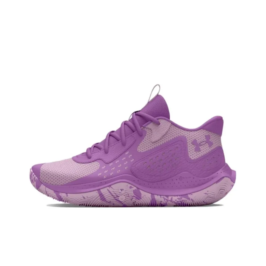 Under Armour Jet '23 Slip Resistant Abrasion Resistant Shock Absorbers Low Top Basketball Shoes Unisex Purple