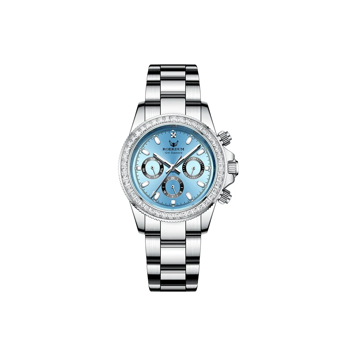 ROERDUM Ditan Collection Ice Blue Di Механические часы с стальным ремешком унисекс синий циферблат