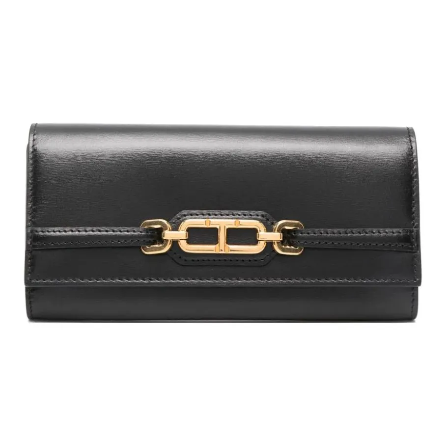 TF Cattle Leather Wallet Women's Black