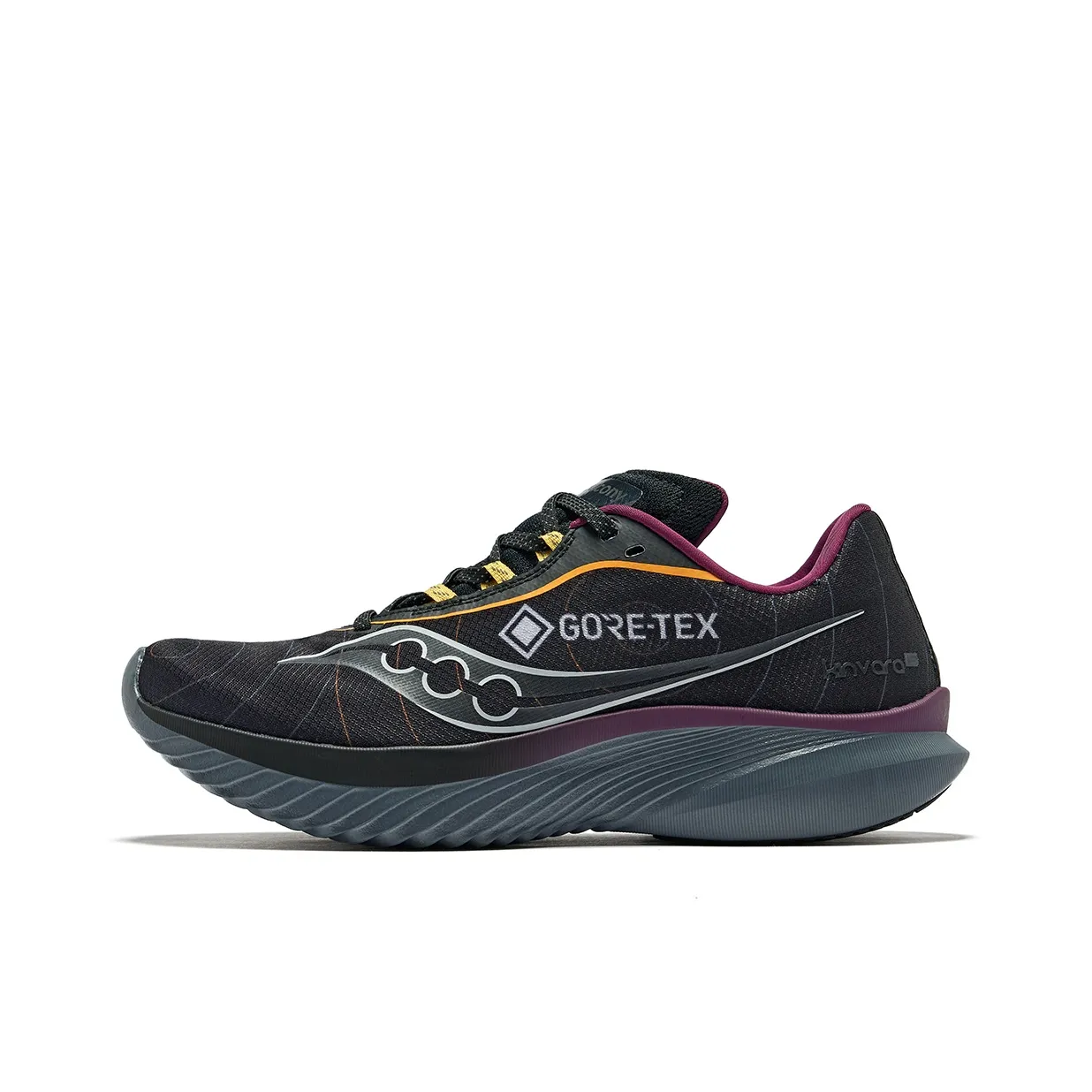 Saucony Kinvara Elite 15 Slip-Resistant Abrasion-Resistant Low-Top Беговые кроссовки Женские Черный Серый