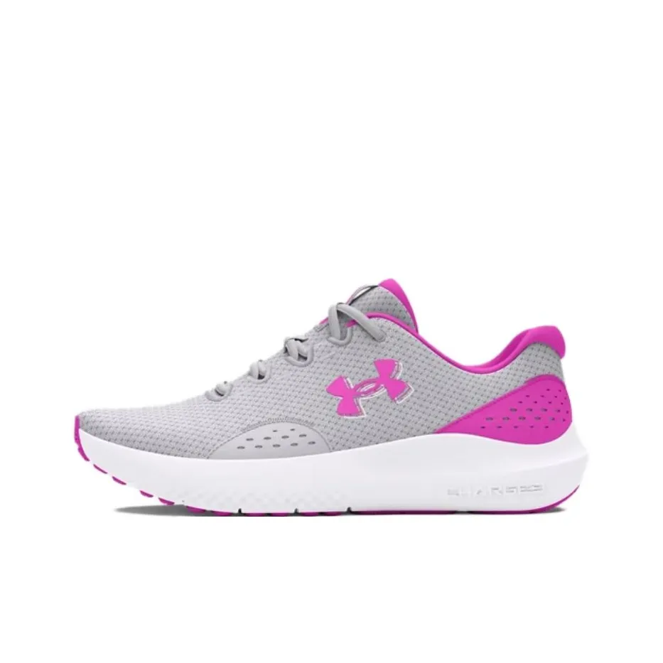 Under Armour Surge 4 Low Top Casual Running Shoes Women's Gray Red