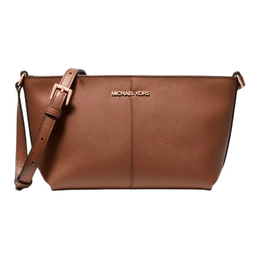 MICHAEL KORS Jet Set Coated Canvas Shoulder Bag, Crossbody Bag Small Size Women's Brown