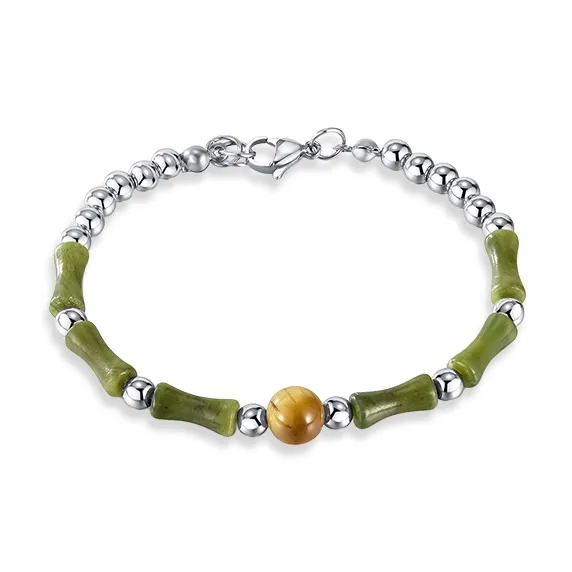 WANLIACC Сплав Зеленый Бамбук Браслет Женский