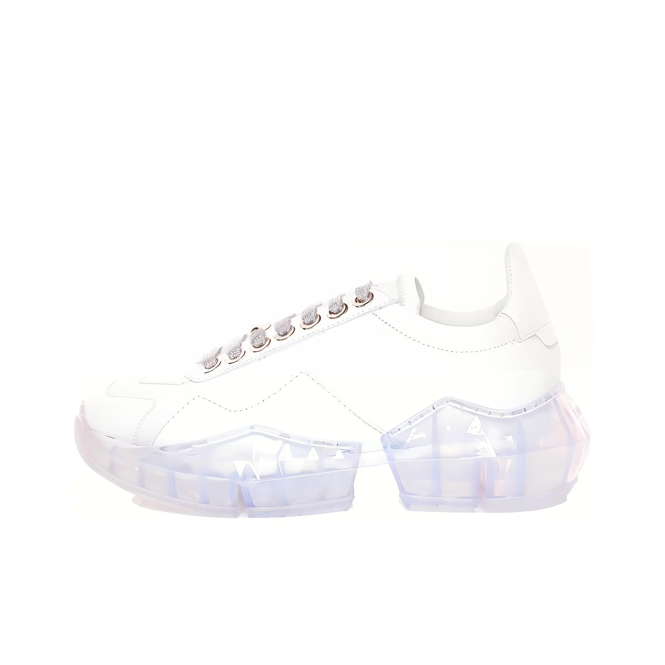 Jimmy Choo Diamond Slip Resistant, Abrasion Resistant, Lightweight Low Top Sports Casual Shoes Women's White