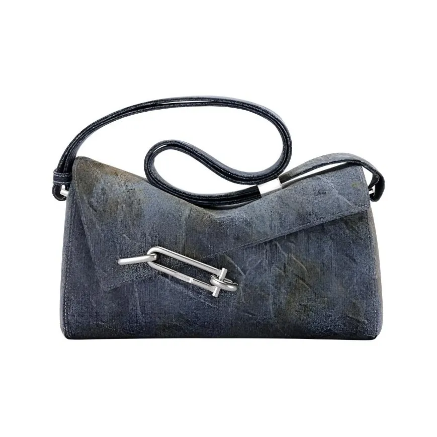 TAD FAB Fabric Crossbody Bags Shoulder Bags Medium Size Unisex Rusty Denim