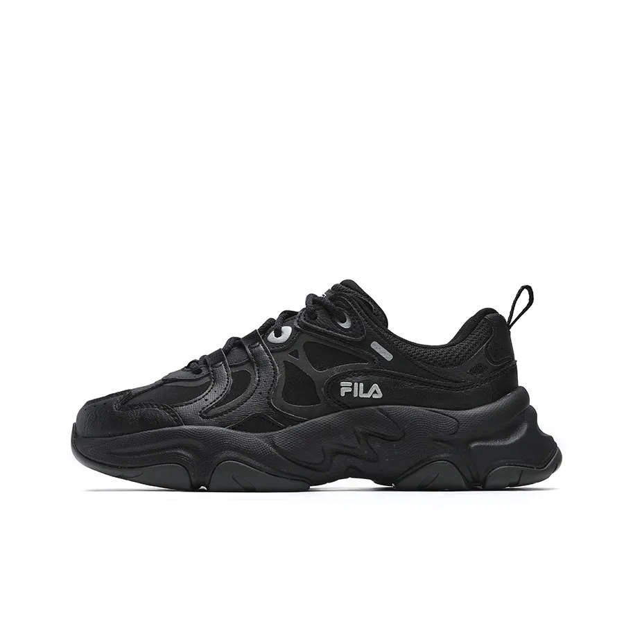 FILA MARS 3 Abrasion Resistant Breathable Low Top Running Shoes Women's Black
