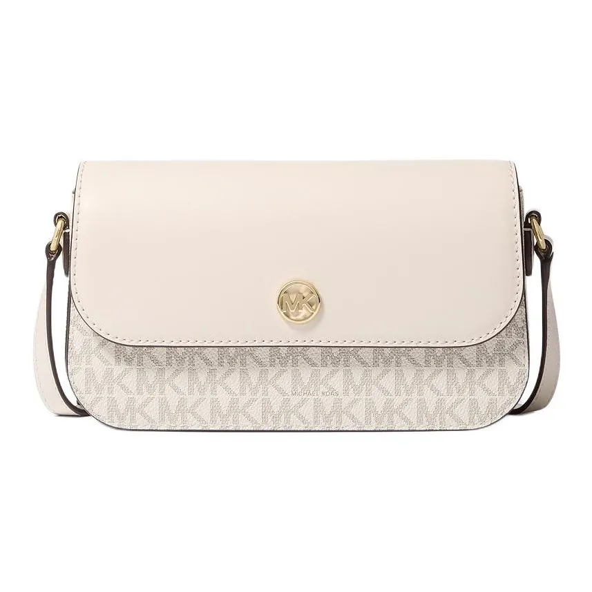 MICHAEL KORS Jet Set Travel Coated Canvas Shoulder Bag, Crossbody Bag Small Size Women's White