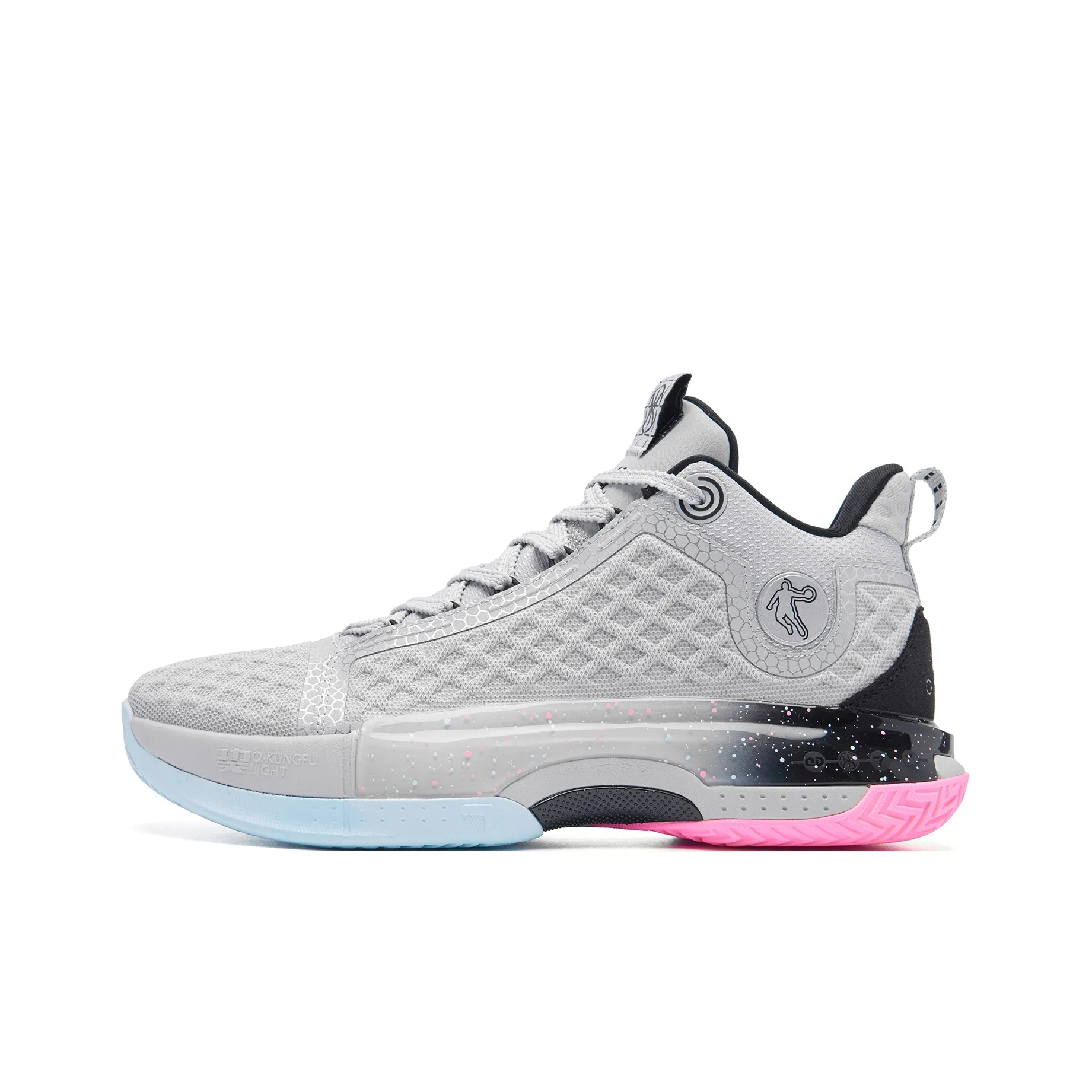 QIAODAN Battle Of The 7th Basketball Shoes Men's Mid Top Mist Gray Black