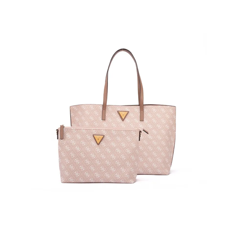 GUESS PU Combo Bag, Tote Bag, Shopping Bag, Crossbody Bag, Shoulder Bag Regular Women's Cherry Blossom Pink