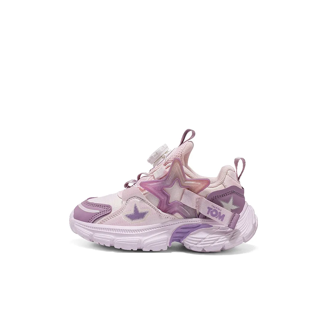 TALKING TOM Детские беговые кроссовки MID Топ Zh7010 Светло-розовый [Кожа Поверхность Водонепроницаемый] Kids