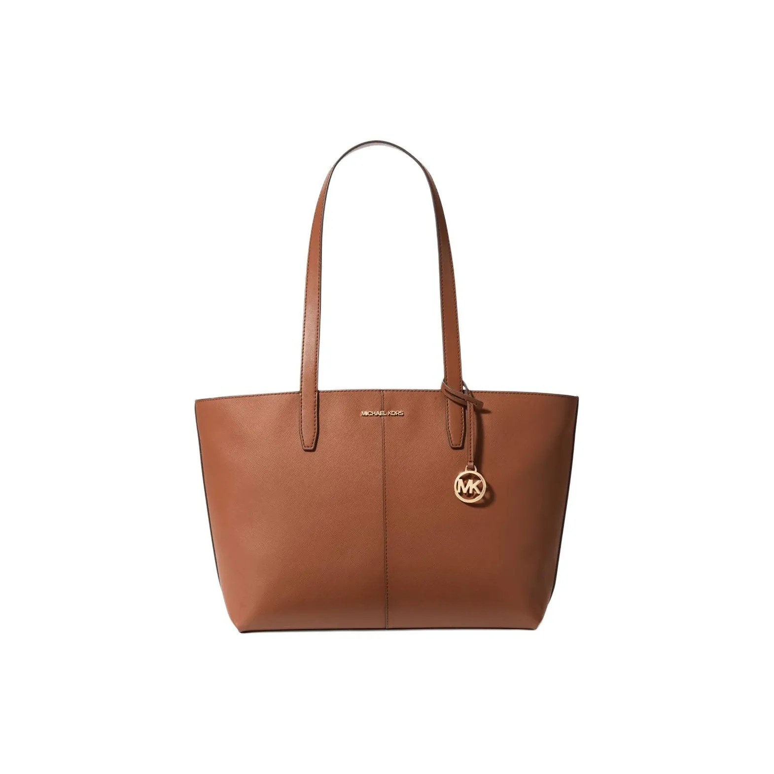 MICHAEL KORS Jet Set Coated Canvas Tote Bag, Shopping Bag, Shoulder Bag, Handbag Medium Size Women's Brown