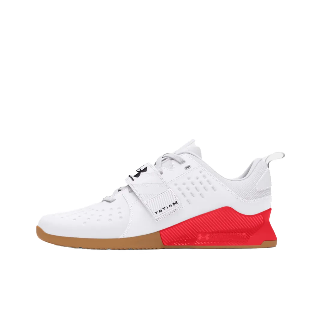 Under Armour Reign Lifter Support Balance Low Top Training Shoes Unisex Red White