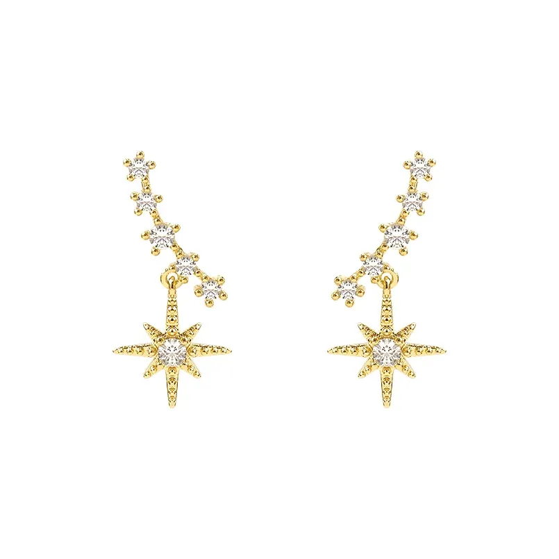 NATURALLYJOJO Серьги с цирконием женские золотые