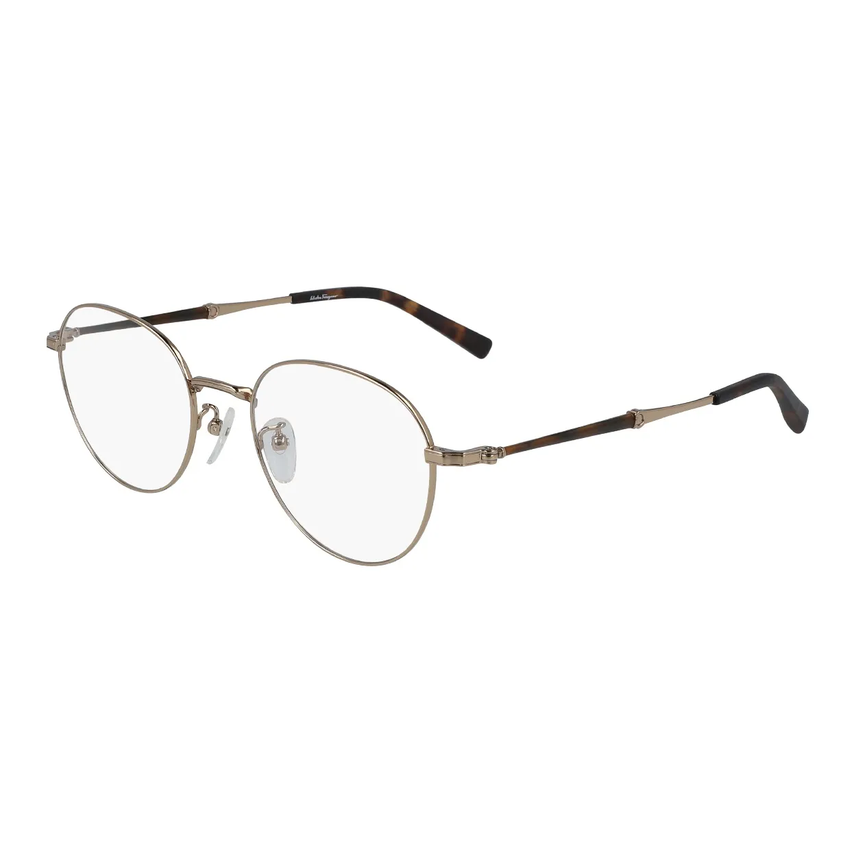 FERRAGAMO Титановый сплав Круглые Оправы для очков Унисекс