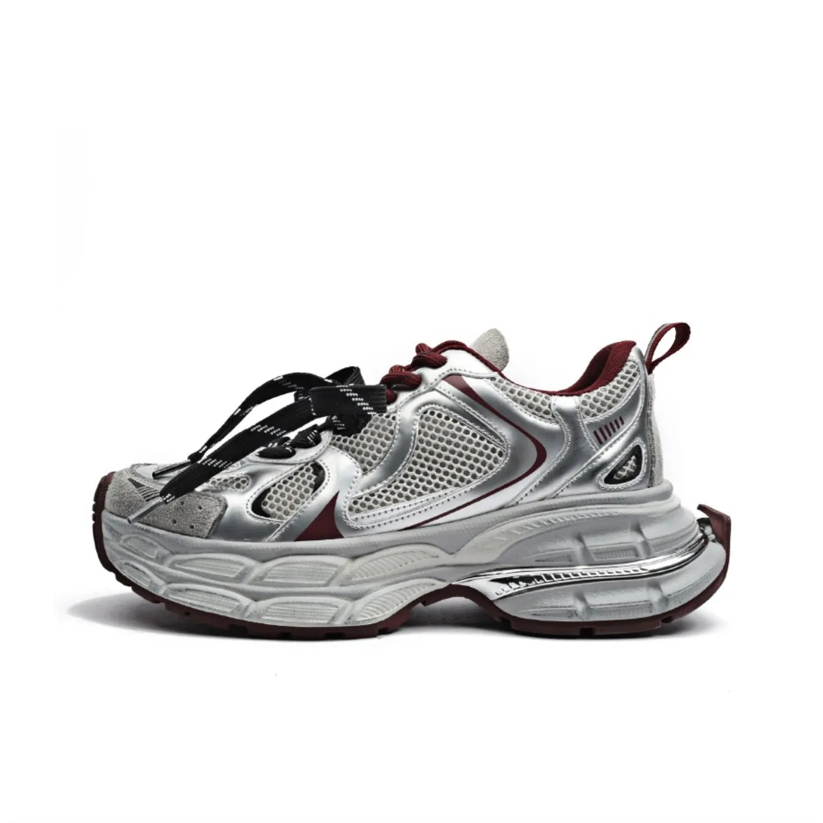 CHERRY&KALIKA Cushioning Anti-Slip Wear-Resistant Breathable Height Increasing Low-Top Chunky Sneakers Women's