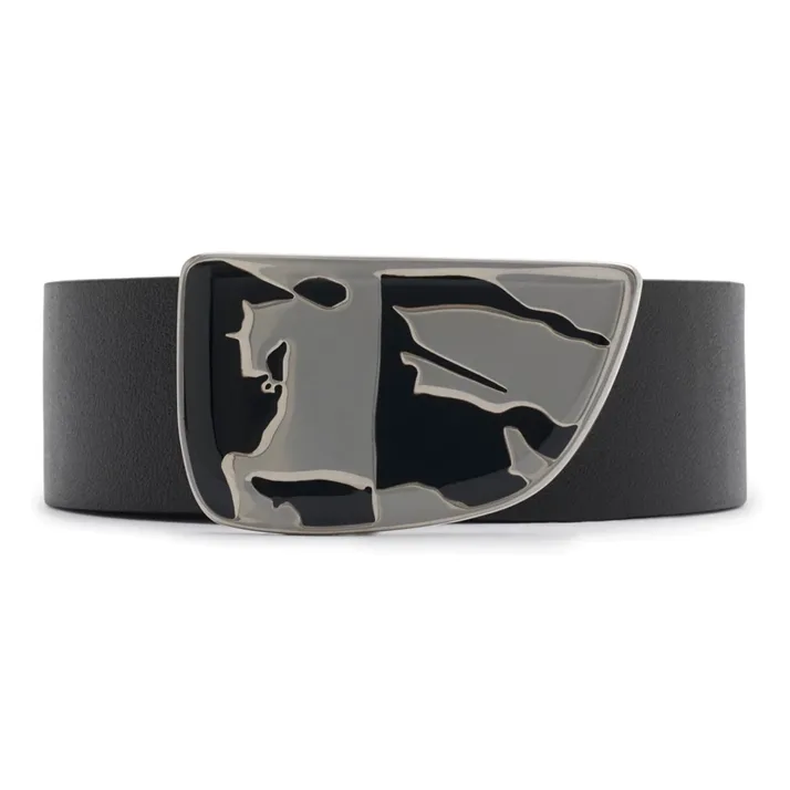 Burberry Телячья кожа Кожаные ремни Мужской Черный Ширина 3,5CM