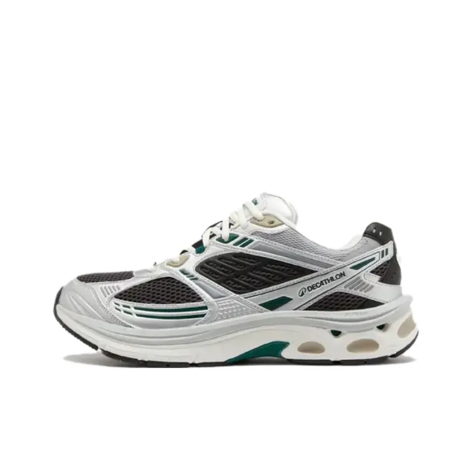 DECATHLON Anti Slip Wear Resistant Low Top Running Comb Shoes Men's Gray Green
