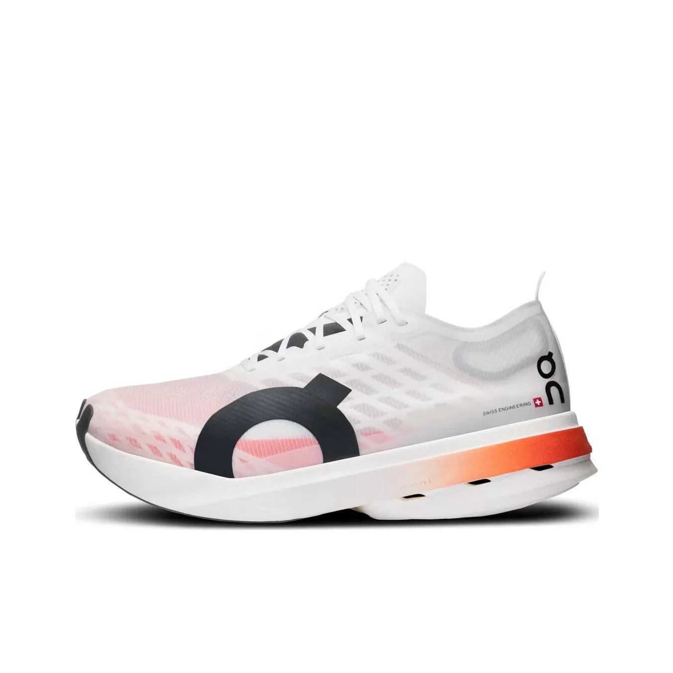 On Cloudboom Strike Anti Slip Wear Resistant Low Top Marathon Running Shoes Women's White Pink