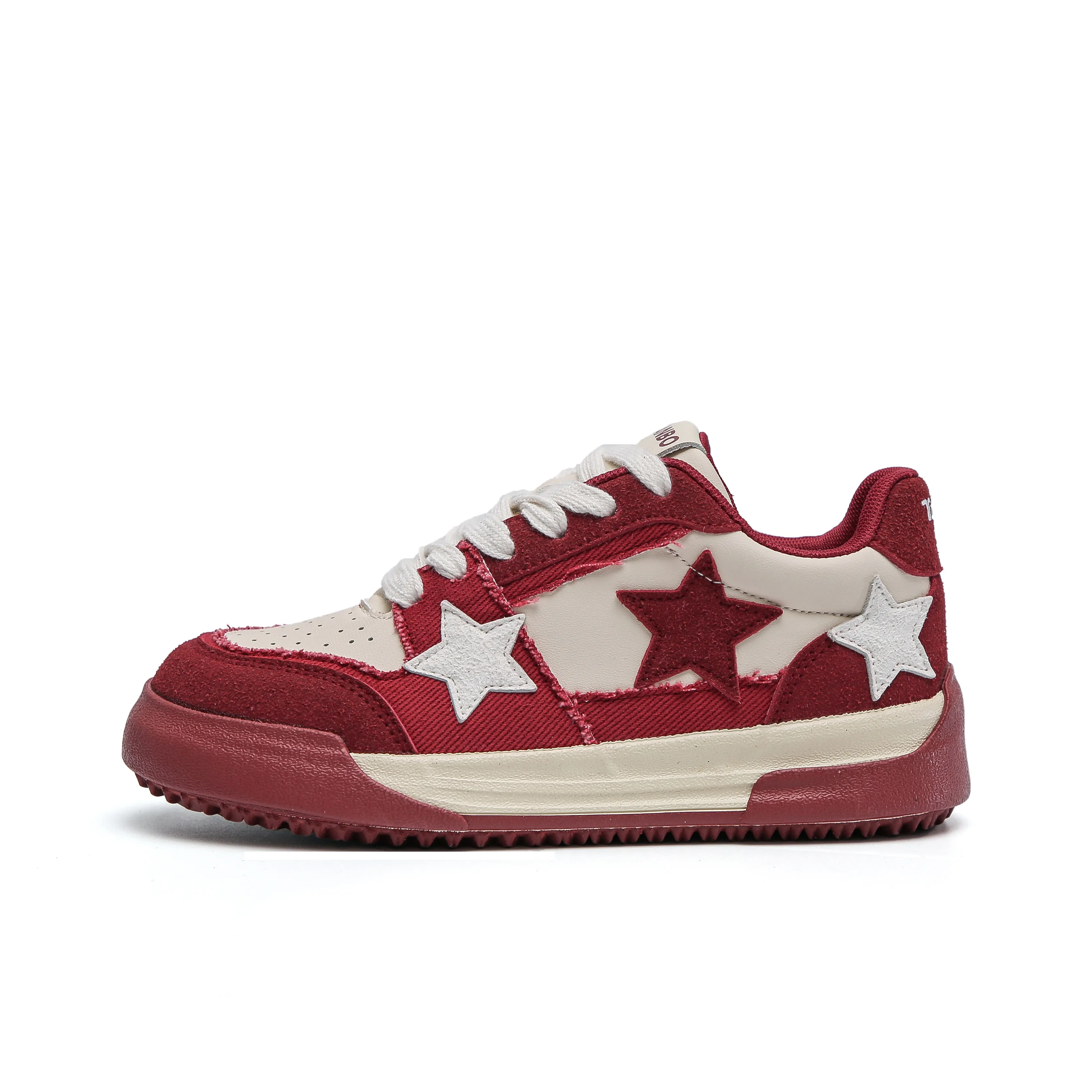 TUOPIN Non-slip Lightweight Low-Top Skateboard Shoes Women's Burgundy