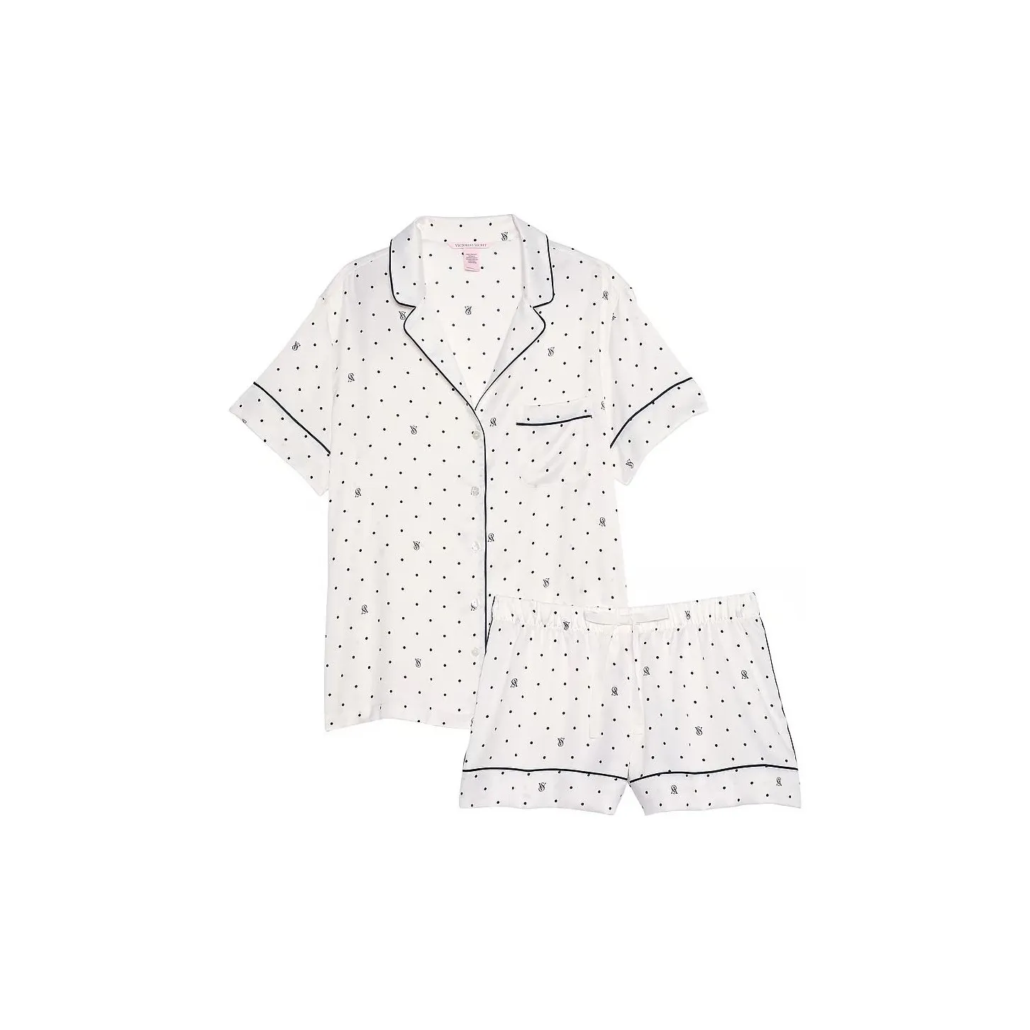 Victoria's Secret Сатин Короткий Комплект Пижам Кокосовый Белый Комплект Пижам Женские Кокосовый Белый