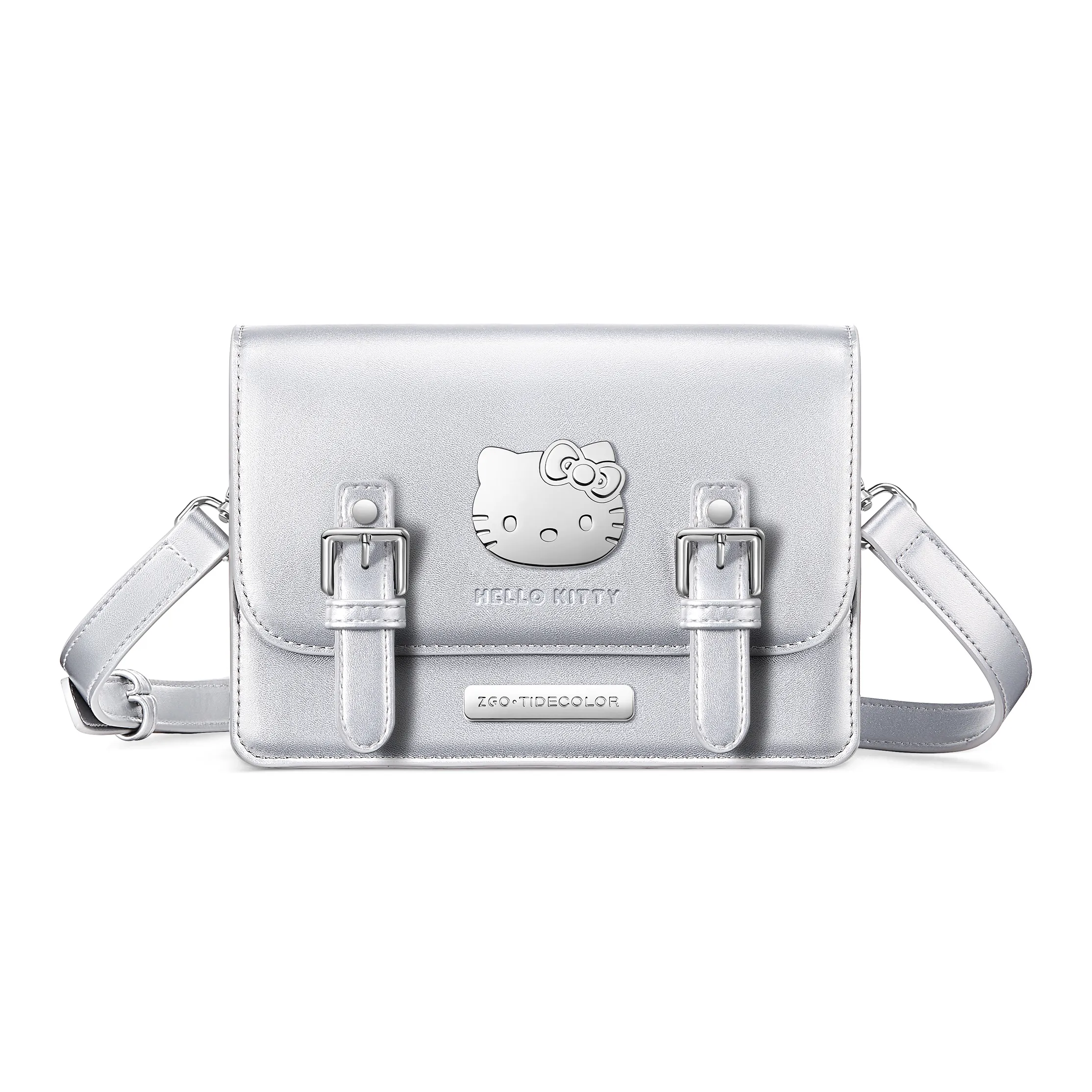 Sanrio PU (полиуретан) Сумка через плечо Стандартная Женская Серебряная