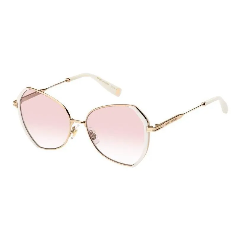MARC JACOBS Metal Long Sharp Acetate Fiber Irregular Shape Sunglasses Women's White