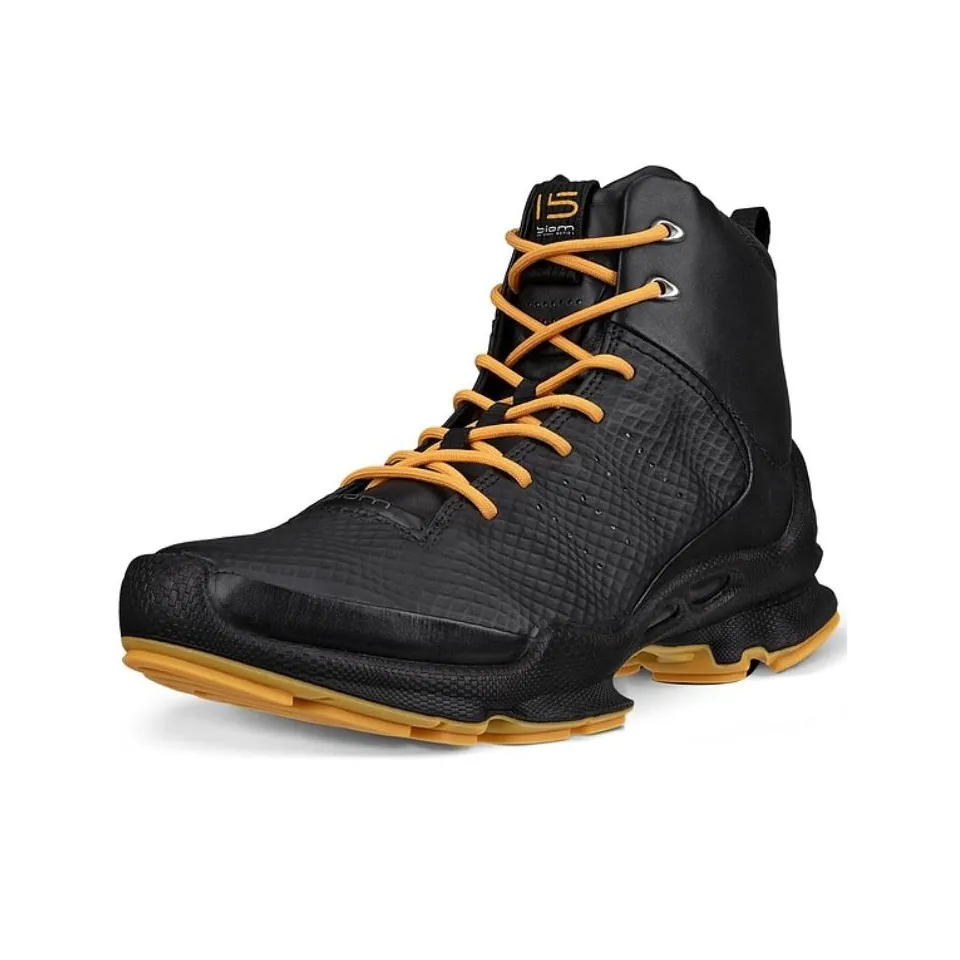 Ecco Biom C High-Top Casual Shoes Women's Black Yellow