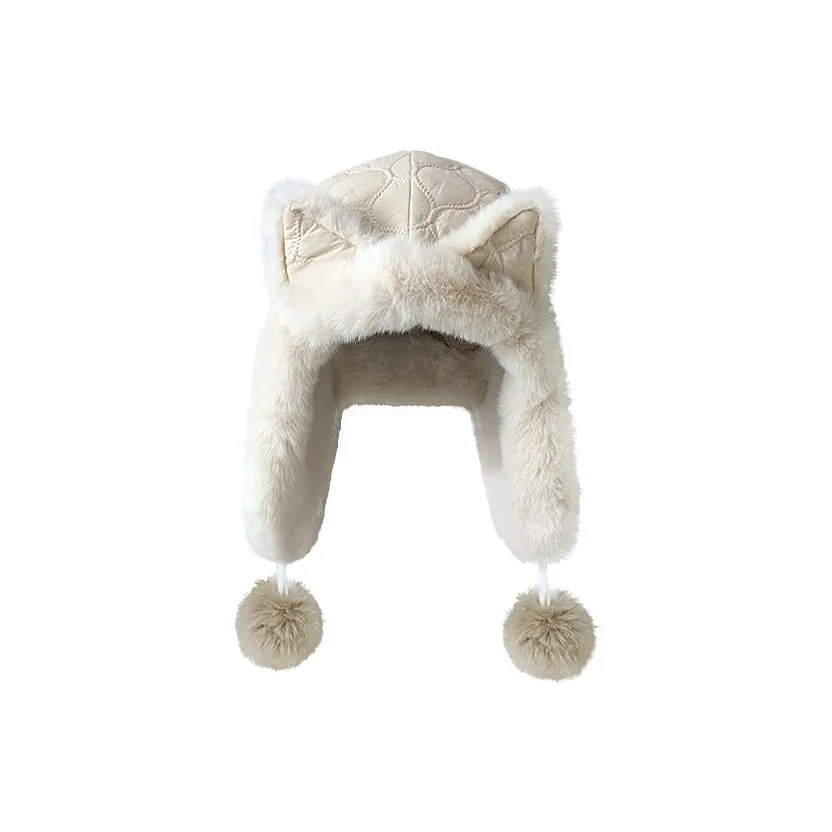 Yi Bu Kang Rabbit Hair Trapper Hats Women's