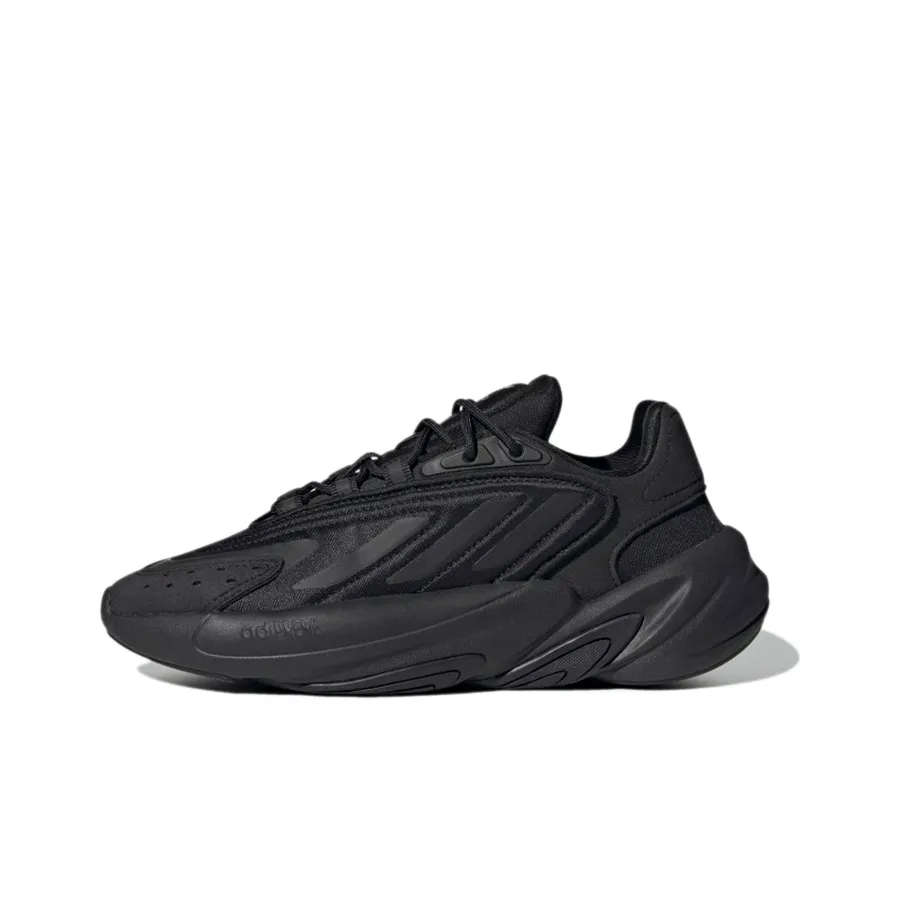 Adidas Originals Ozelia J Черный воин Slip-resistant и дышащий низкий топ детские повседневные туфли черный