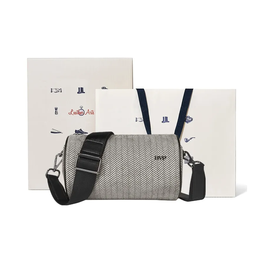 BVP Коровья кожа Сумка через плечо Унисекс Серый