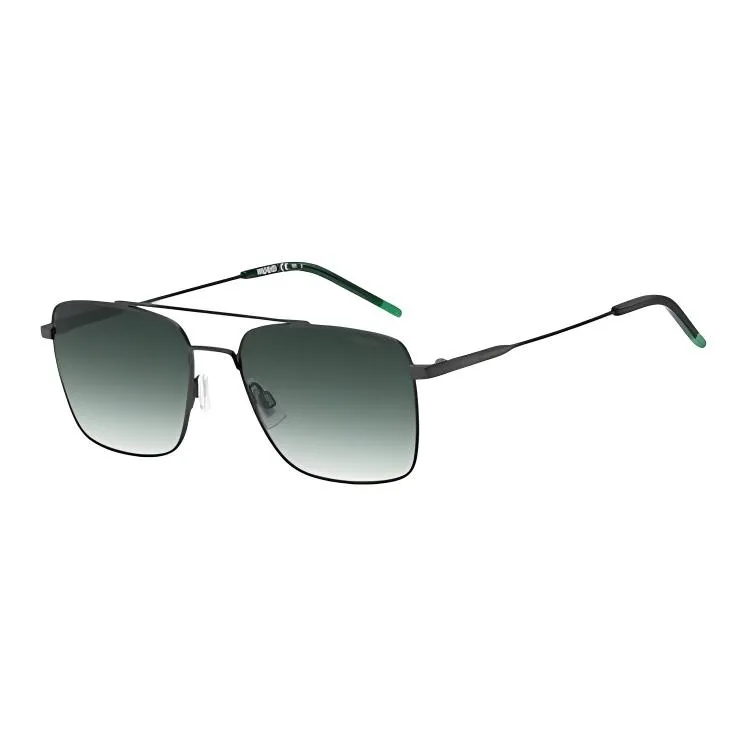 HUGO BOSS Acetate Metal Aviator Sunglasses Men's Black/Matte Green