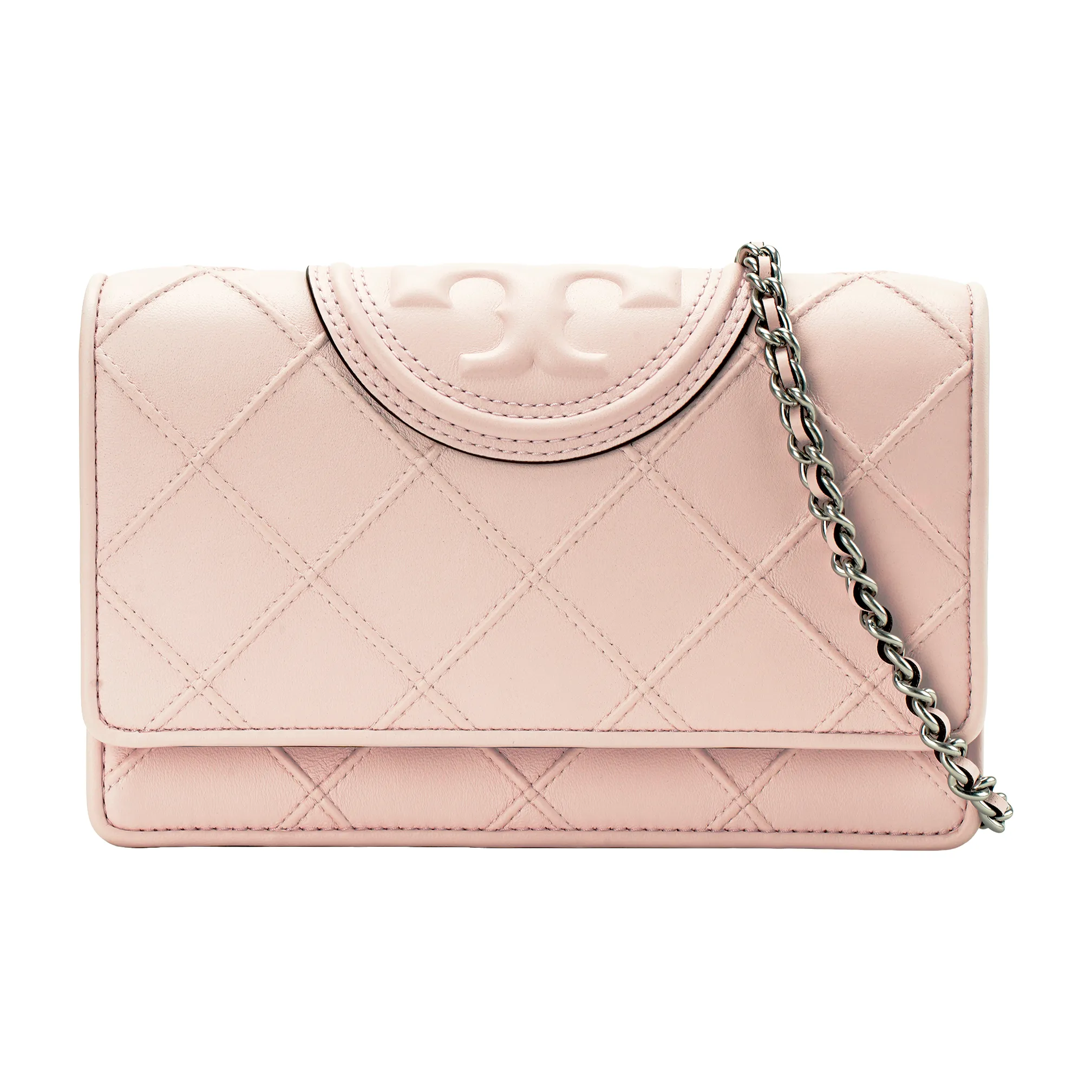TORY BURCH Fleming Leather Shoulder Bag, Crossbody Bag, Wallet Women's Cotton Candy Pink