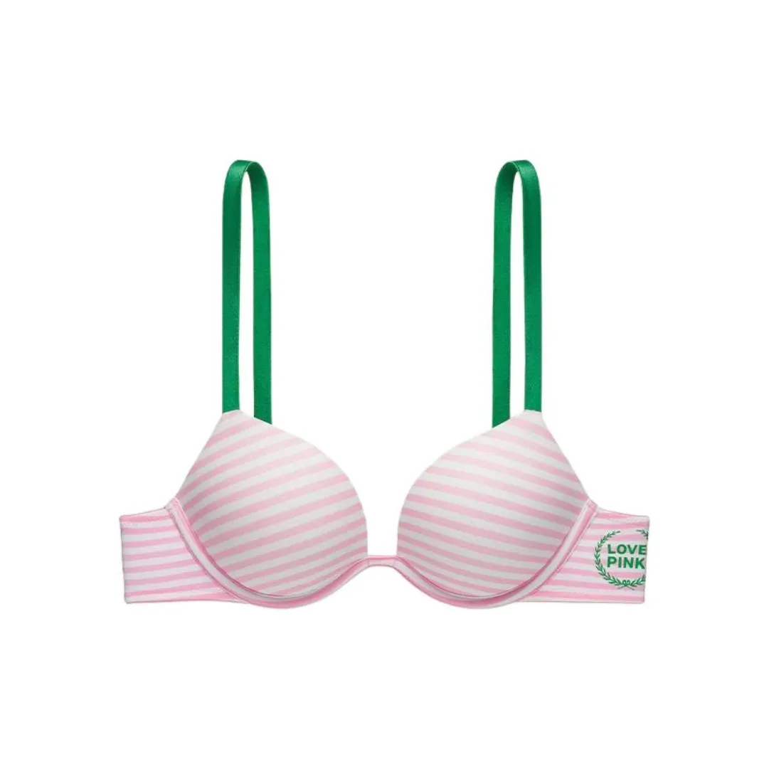 Victoria's Secret PINK Girlish Bra Women's Pink White Stripes