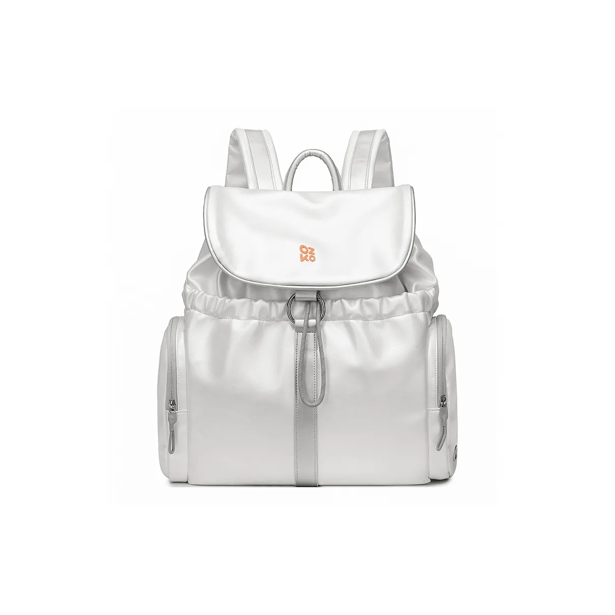 OZKO Flowing Light Glazed Fabric Backpack Tennis Bag Badminton Bag Backpack Women's Moonlight Silver/Lemon