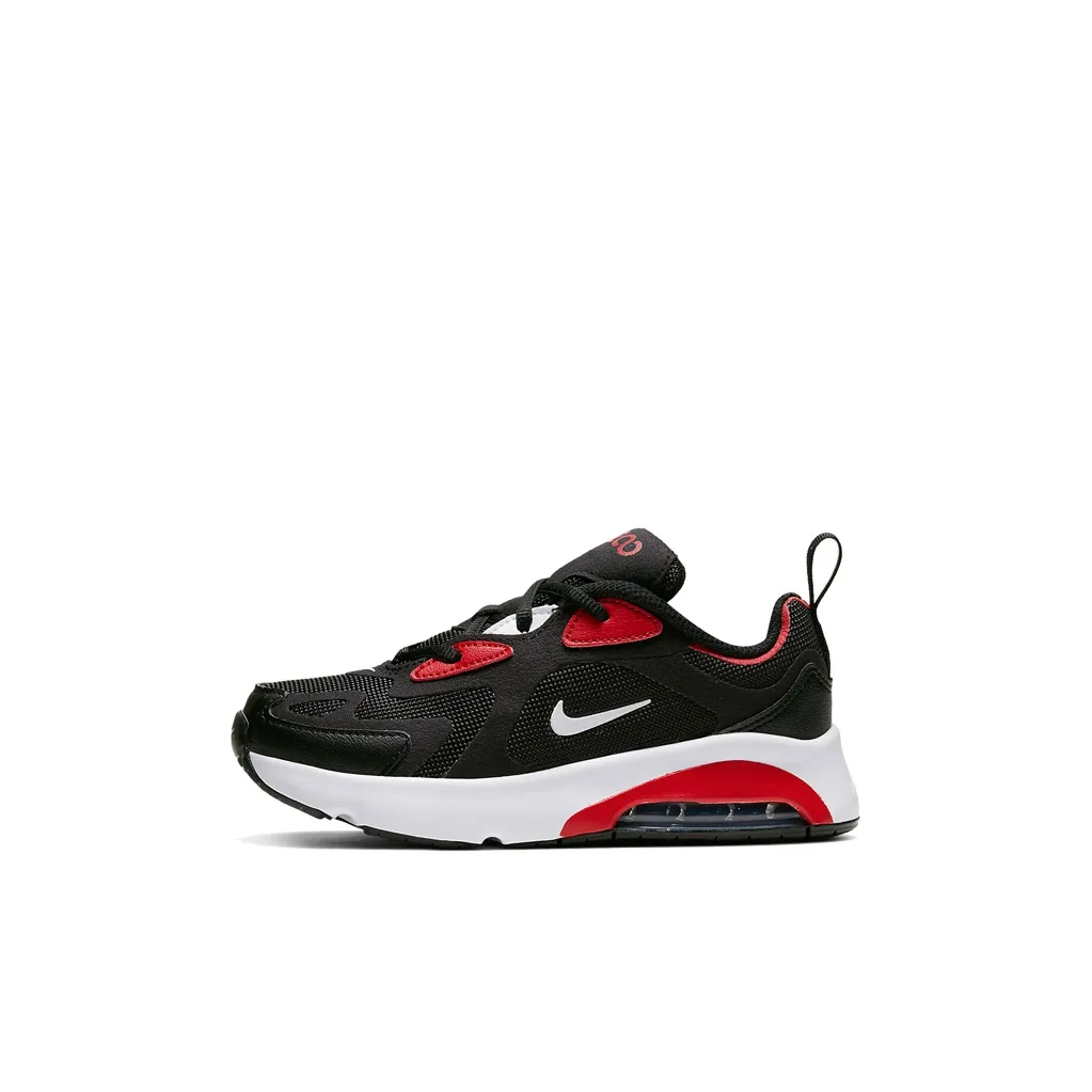 Nike Air Max 200 Shock Absorbers Low Top Kids Lifestyle Shoes Black Red Children Aged 3 7 Years Old