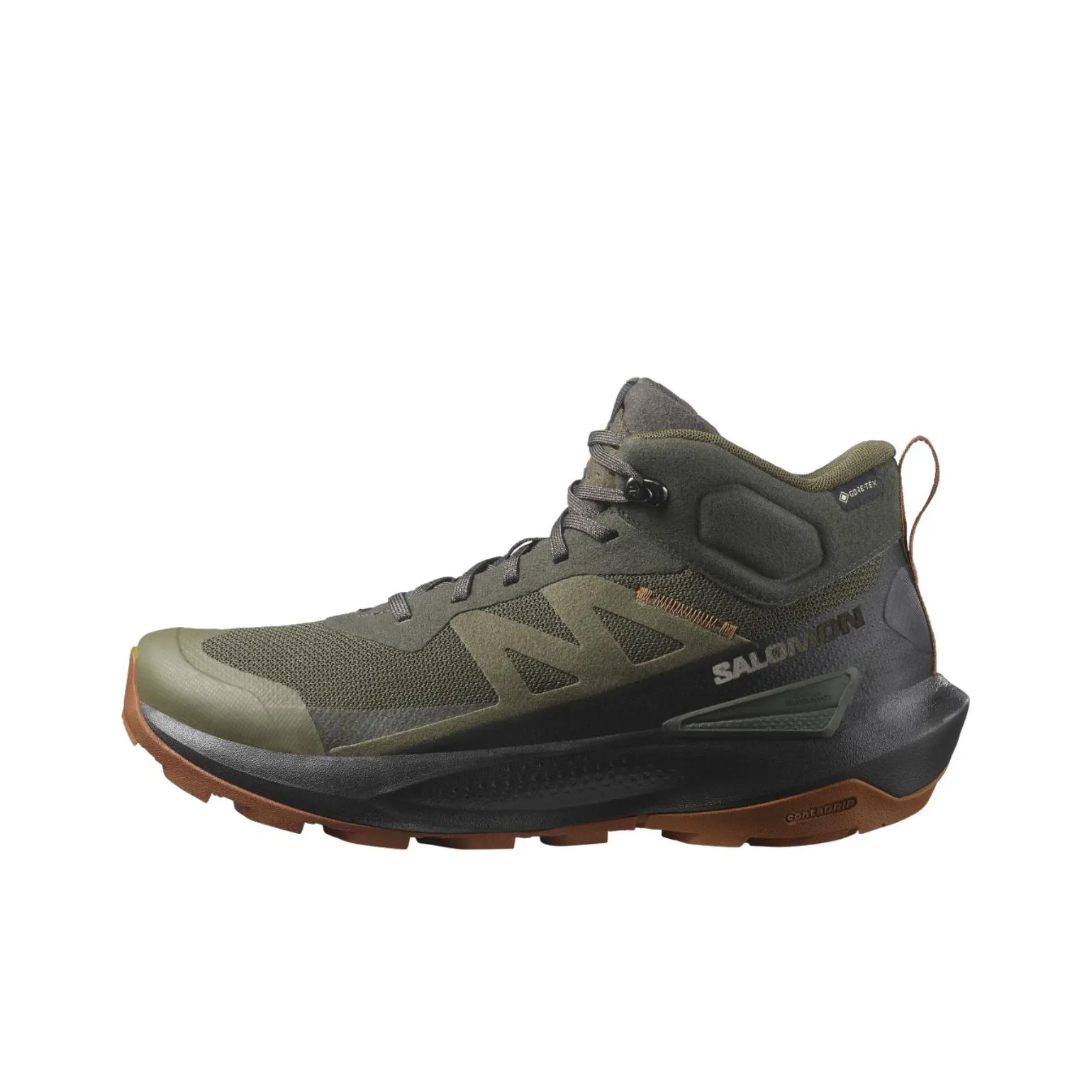 SALOMON Elixir Slip-Resistant Waterproof MID Alpine Shoe Men's Olive Green