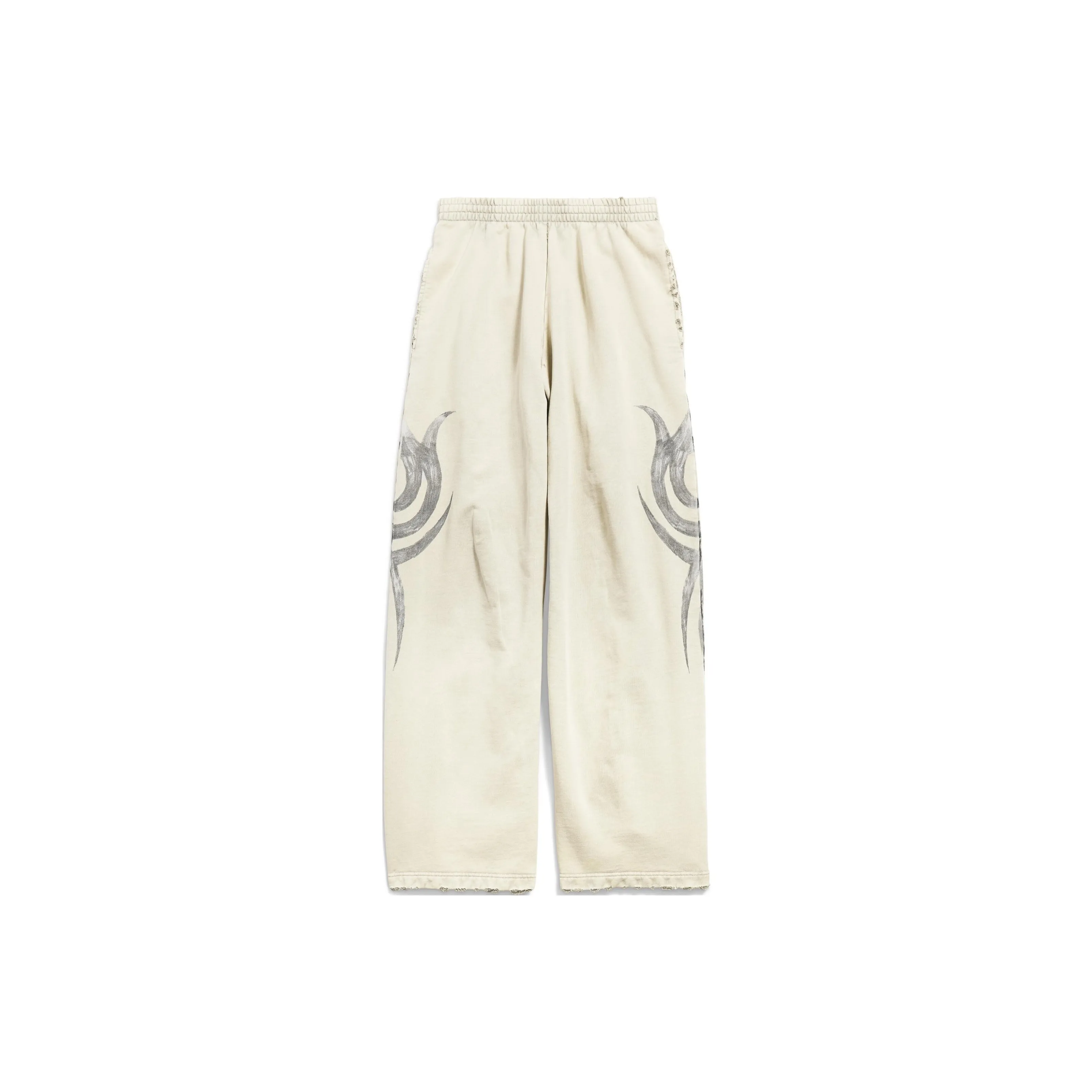 Balenciaga Baggy Casual Pants Loose Fit Style Men's Beige