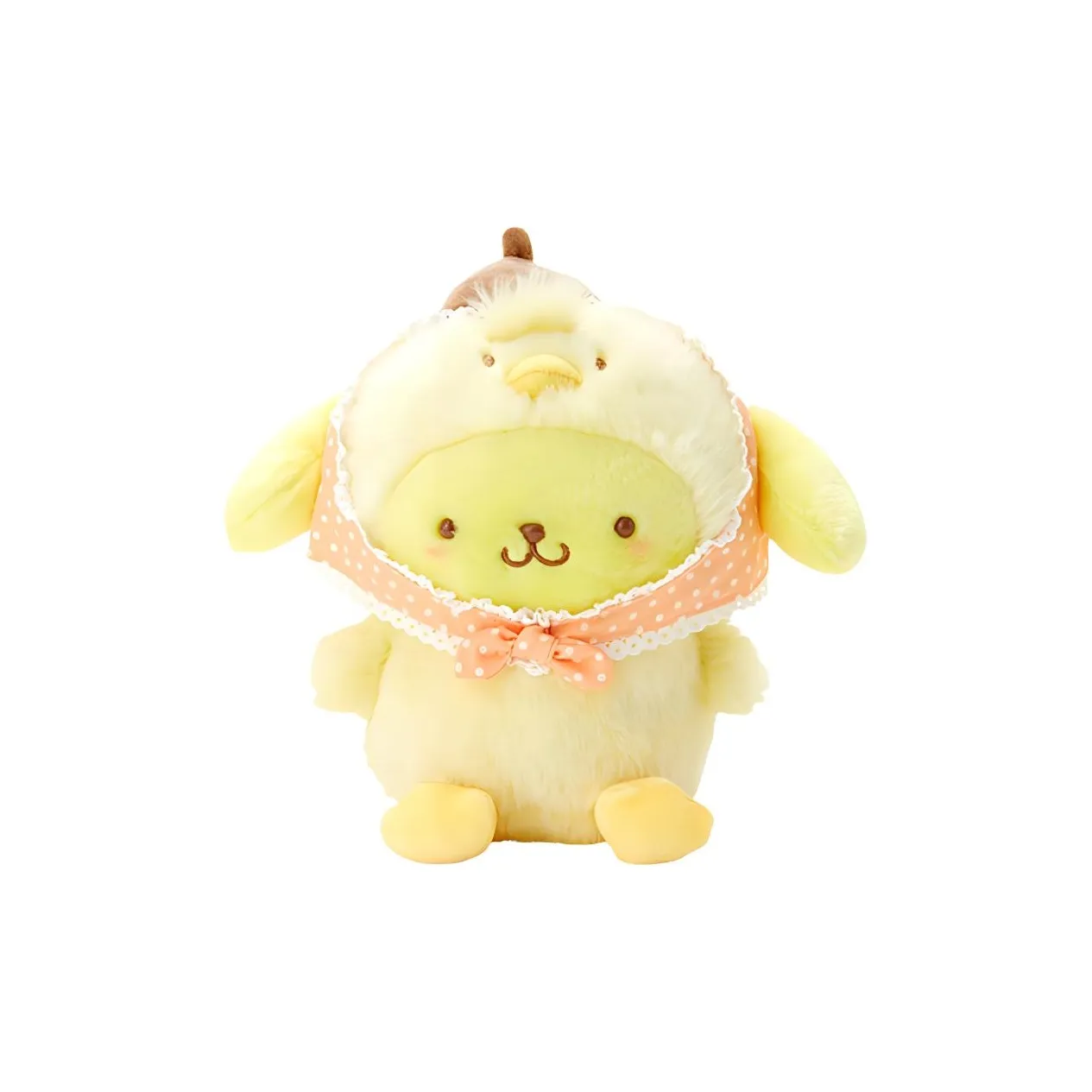 Sanrio Pompompurin Easter Chick Collection, Chirping Dolls Plush Doll 17cm Height