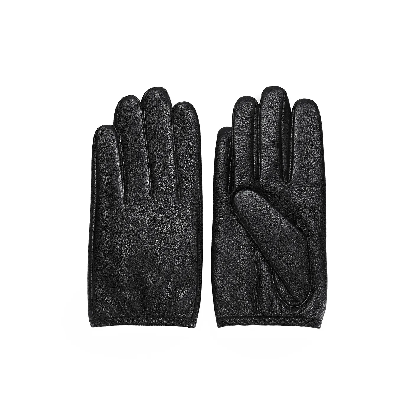 PIERRE CARDIN Овчина Перчатки Мужские Черные Светло-Кофейный