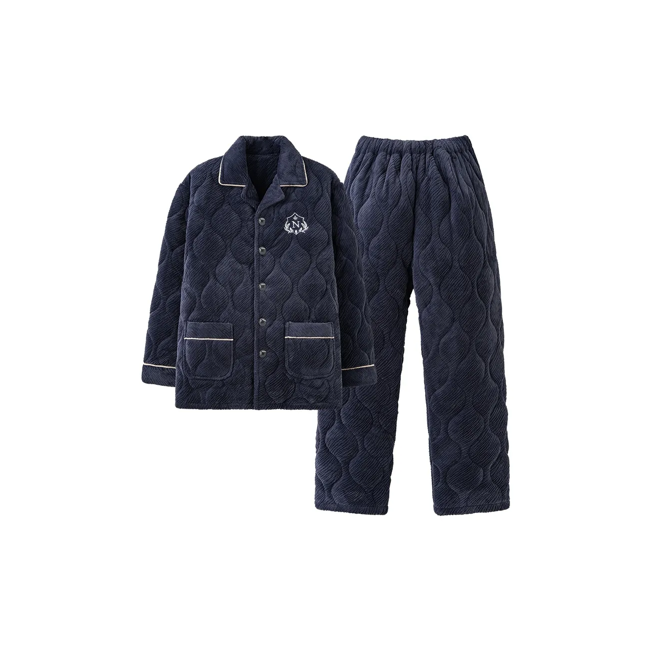Mulong Family Pajama Set Men's Navy Blue