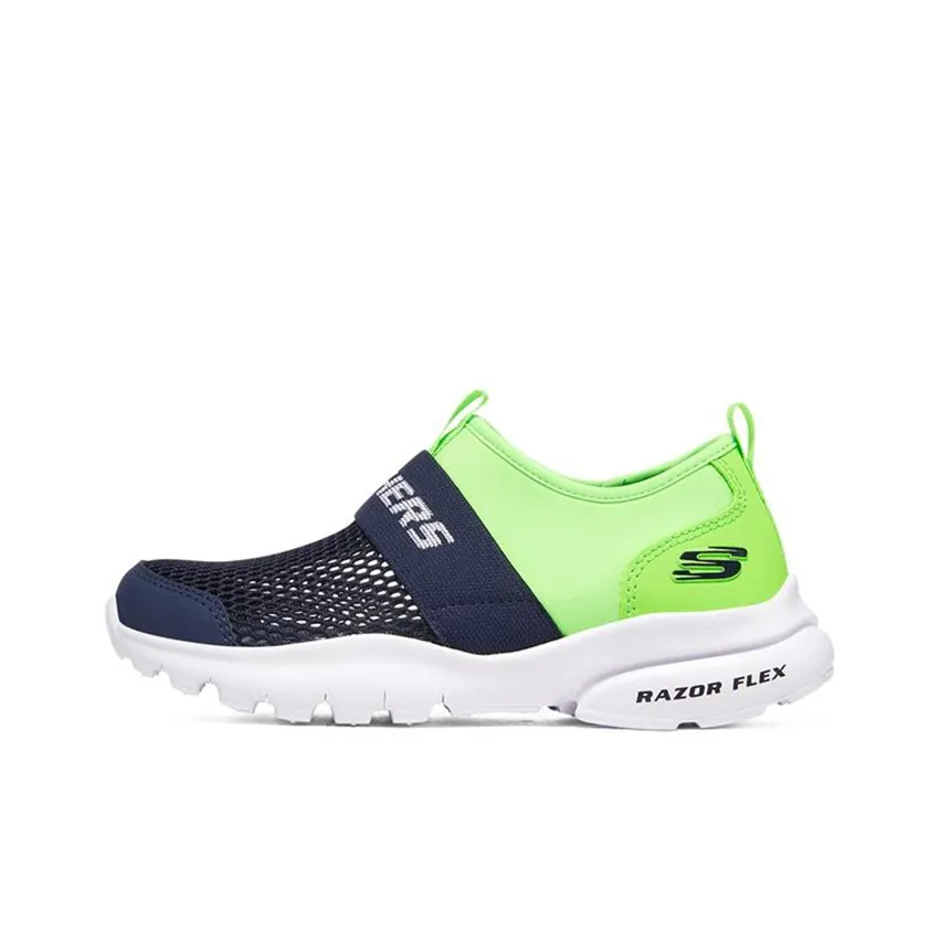Skechers Razor Fle Low Top Casual Shoes Marine Blue/Lemon