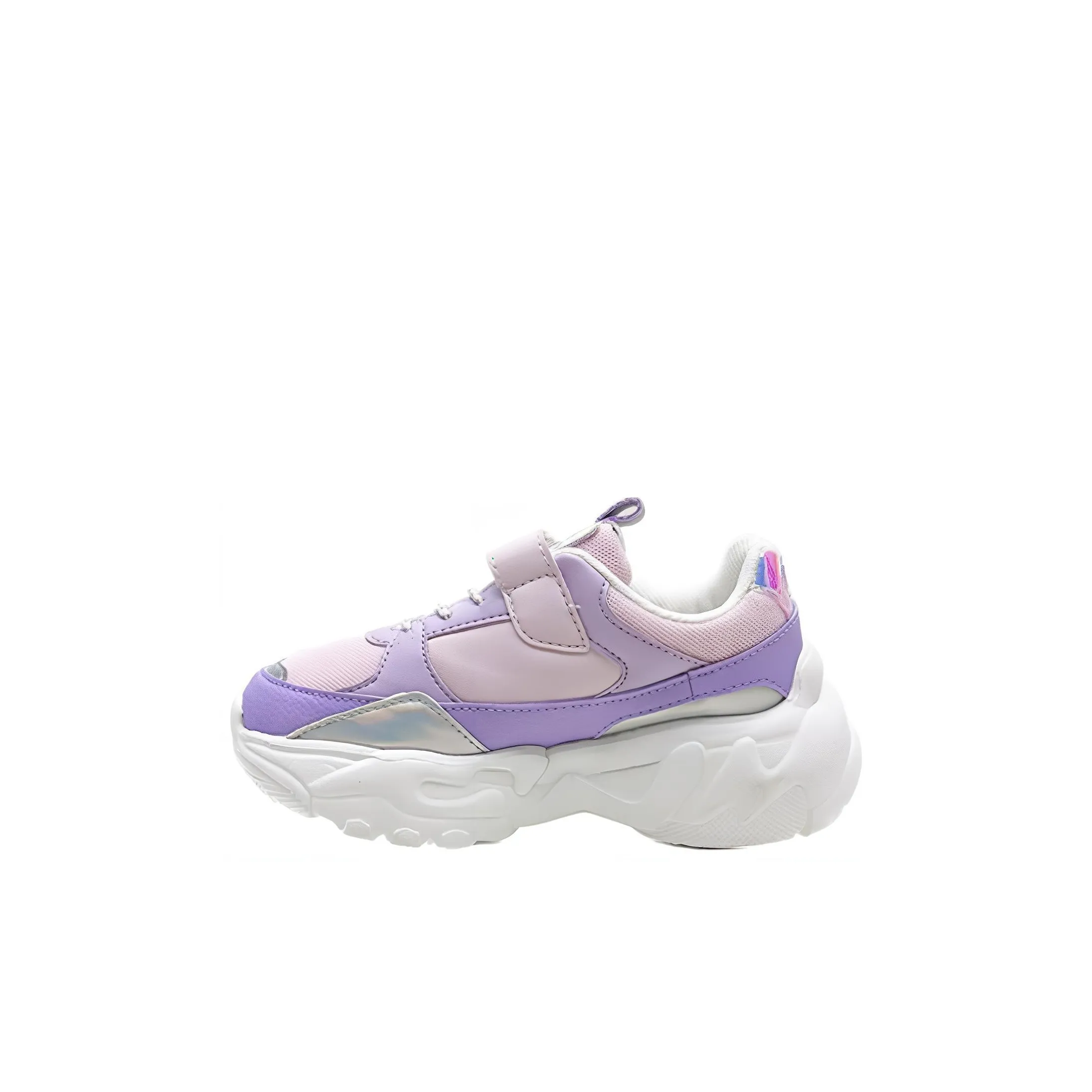 MLB Los Angeles Dodgers Slip Resistant Cushioning Low Top Chunky Sneakers Purple Pink Kids'