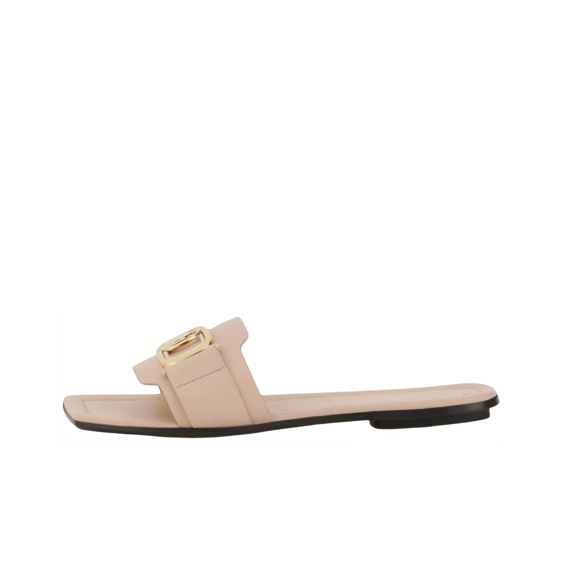 Lanvin Leather Patchwork Slide Slippers Women's Pink