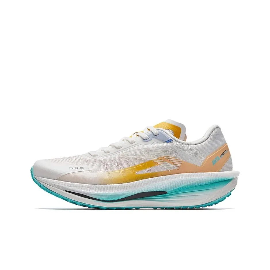 Anta Cushioned Slip-Resistant Low-Top Casual Running Shoes Women's White Yellow