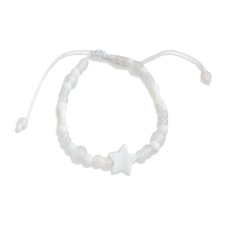 WANLIACC Ткань Белый лунный свет Звезды Браслет Женские