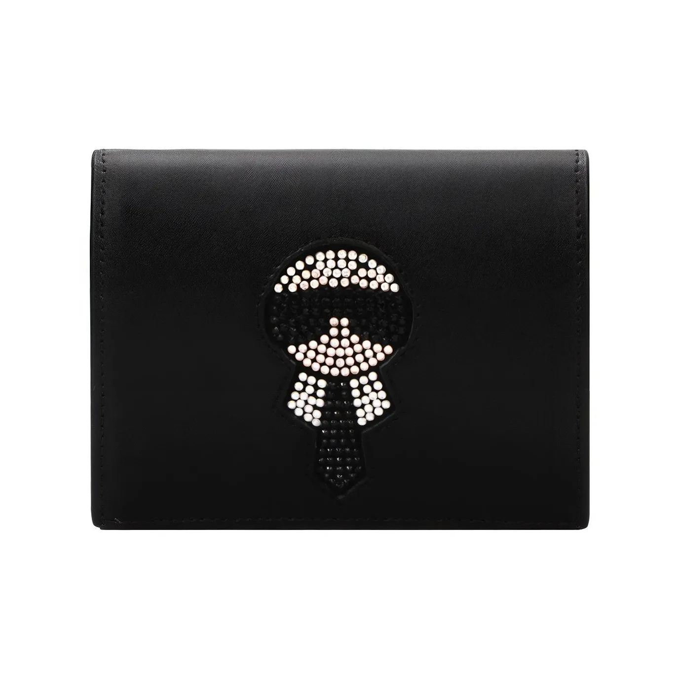 FENDI Cow Leather Wallet Women's Black
