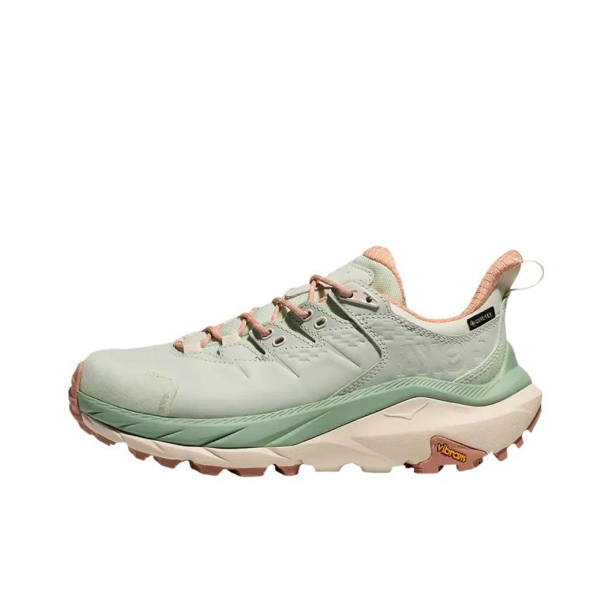 HOKA ONE ONE Kaha 2 Водонепроницаемый Баланс Низкий Топ Беговые кроссовки Унисекс Зеленый Оранжевый