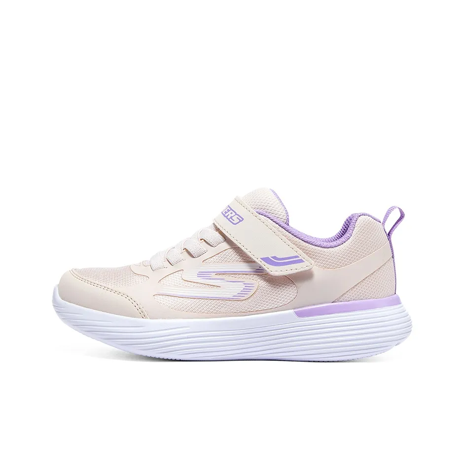 Skechers Go Run 400 V2 Low Top Kids Lifestyle Shoes Beige Purple